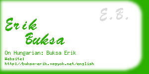 erik buksa business card